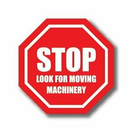 ERGOMAT 32in OCTAGON SIGNS - Stop Look for Moving Machinery DSV-SIGN 1024 #1032 -UEN